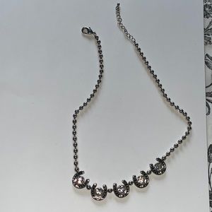 Silver horseshoes necklace